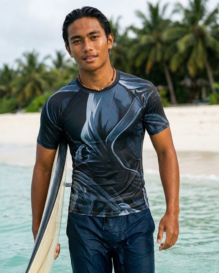 Rashguard — Men's Blue Aura Shinobi
