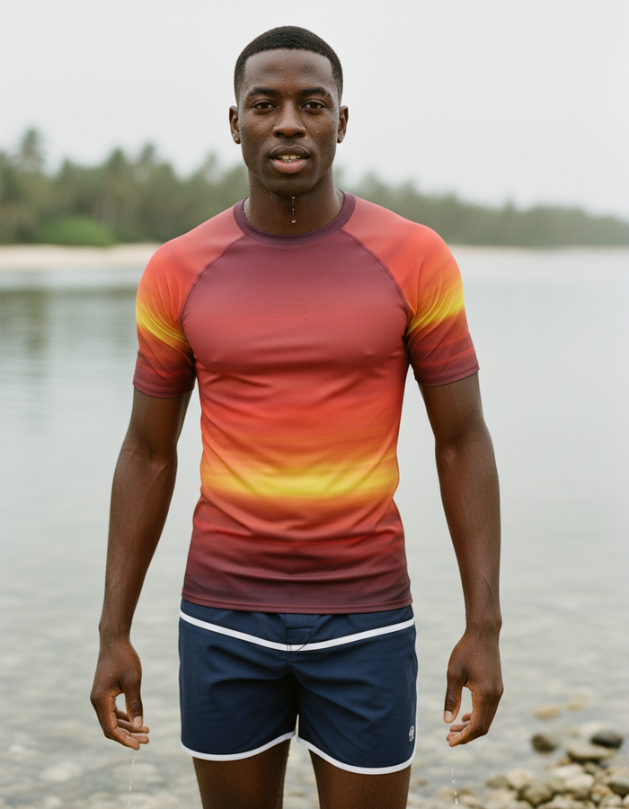 Rashguard — Men's Espresso / Bright Amber Solstice