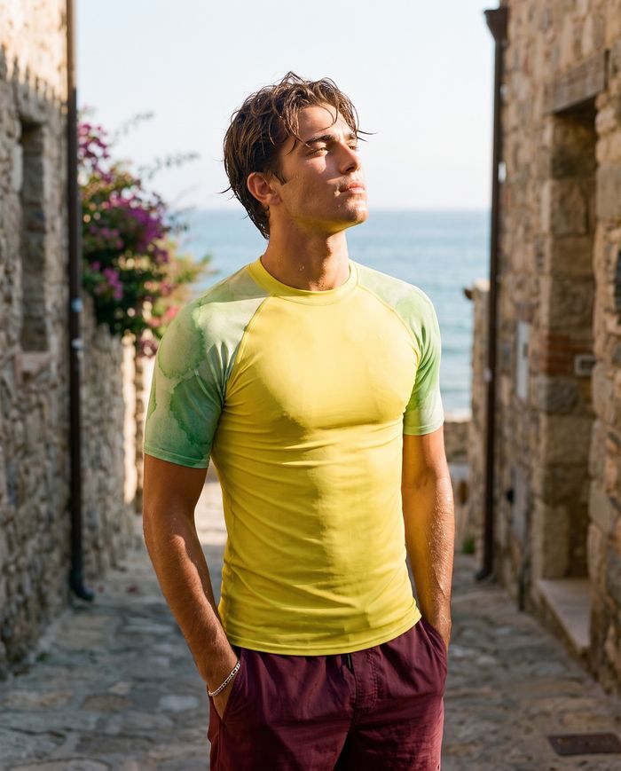 Rashguard — Men's Runway Chartreuse Mosaic
