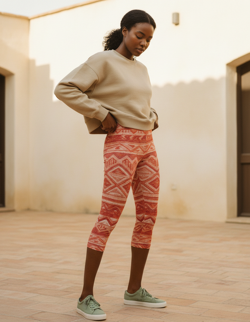 Coral Quipu leggings
