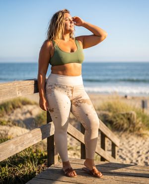 Angora Flare plus size leggings