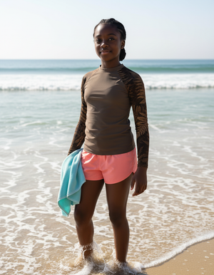 Coffee Bean Emerald Youth Rash Guard Youth Rash Guard — Dripper