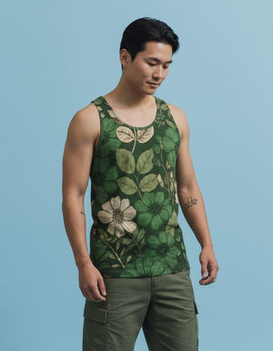 Runway Emerald Verdant Tank Top Men's Tank Top — Dripper