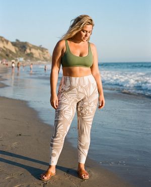 White Onyx Lani Kai plus size leggings