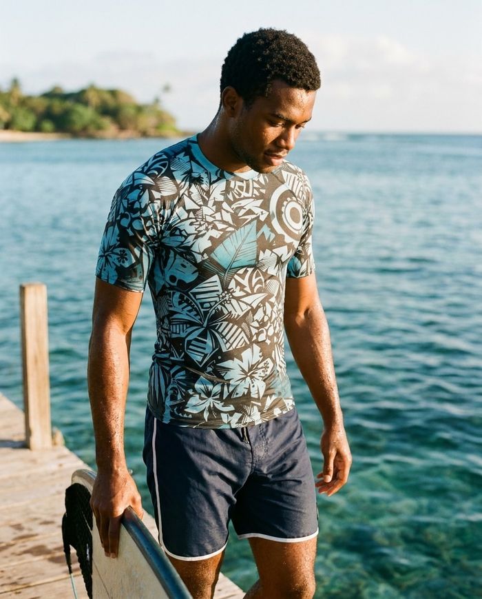 Rashguard — Men's Turquoise Lani Uli