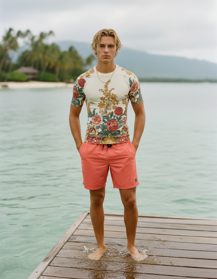 Men's Celestia men's short-sleeve rashguards