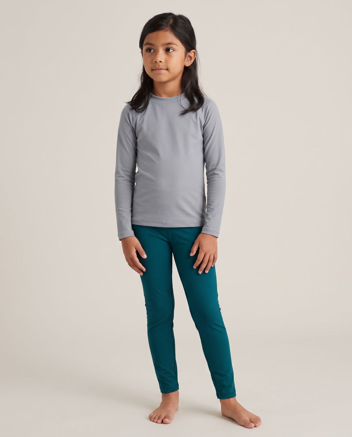 Dark Teal Girls Leggings Girls Leggings — Lolekai
