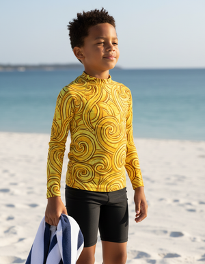 Kids Yellow Spectrum kids rashguards