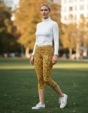 Runway Emerald Sumi Leggings Capri Leggings — Dripper
