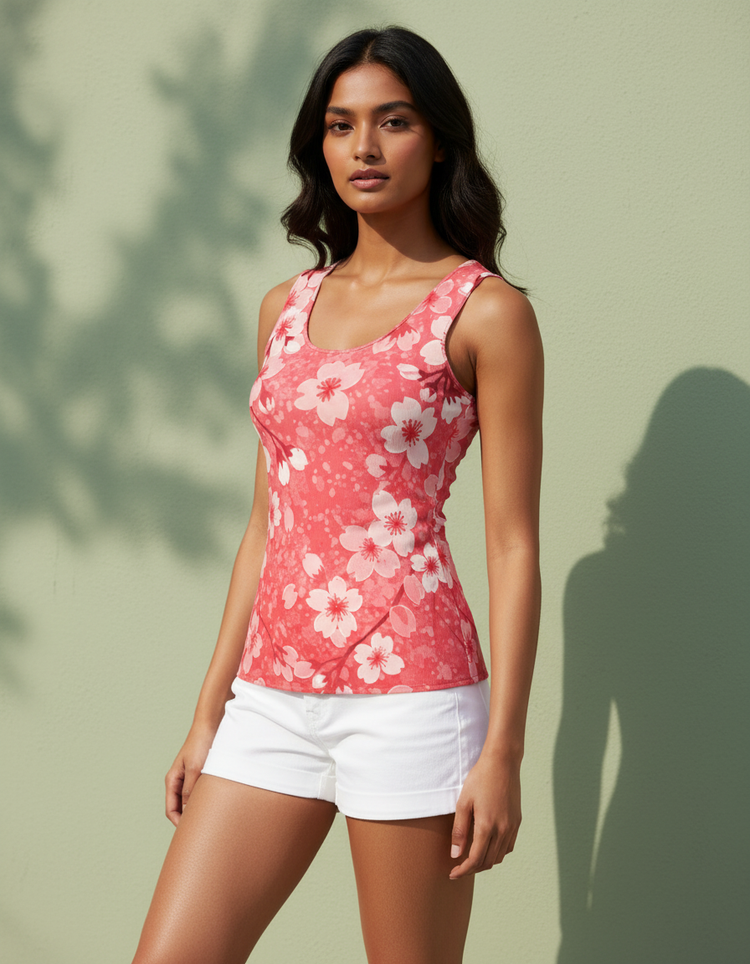 Blossom Wave Petal Tank Top