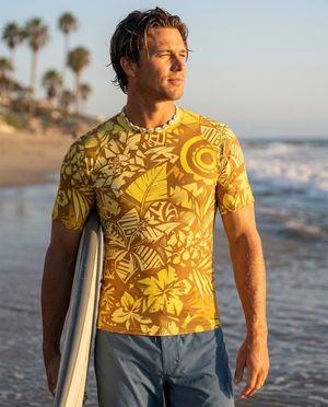 Men's Lemon Yellow Lani Kai men's rashguards