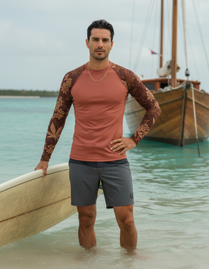 Men's Burnt Sienna Kumo men's rashguards