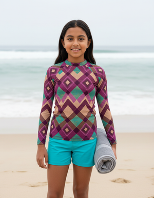 Rhodonite Horizon Rash Guard Youth Rash Guard — Dripper