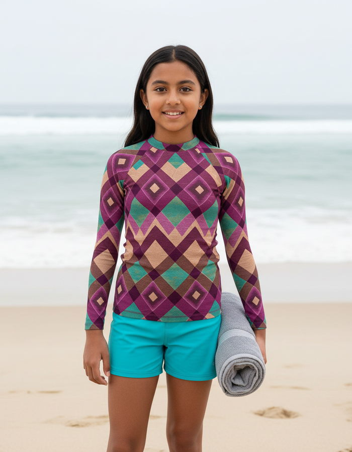 Rashguard — Youth Rhodonite Horizon