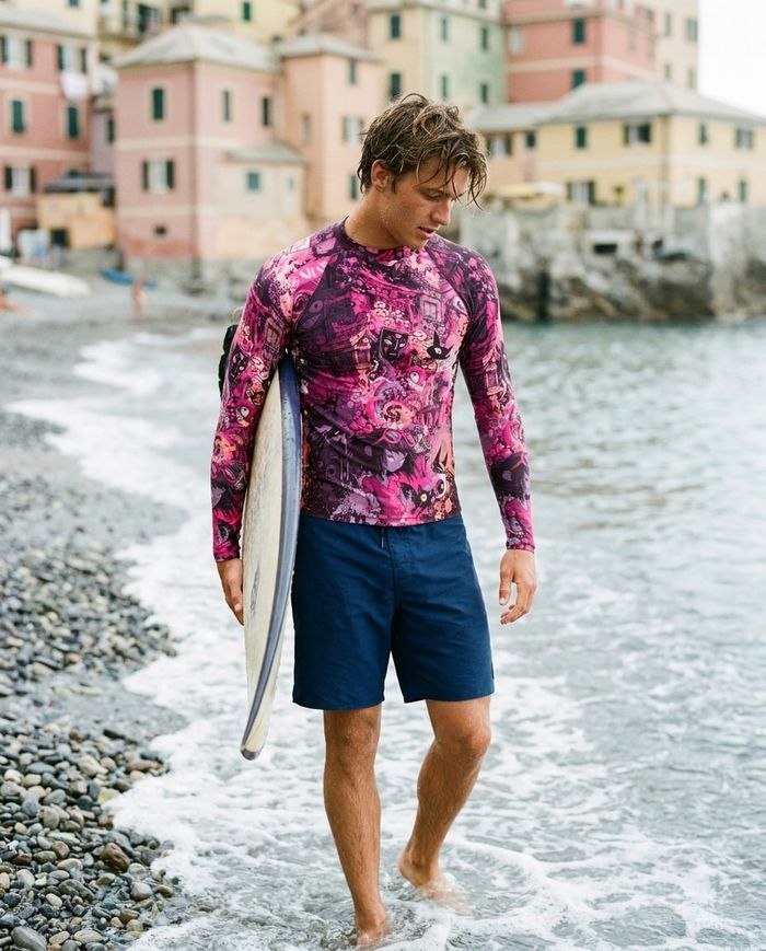 Rashguard — Men's Electric Fuchsia Bakeneko