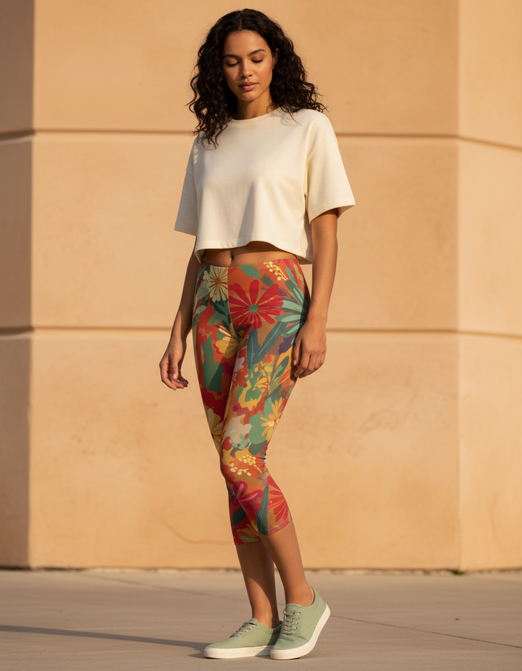 Women's Wildflower Capri Leggings
