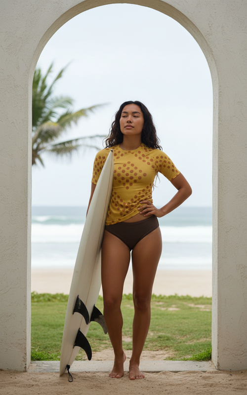 Yellow Kumo Rash Guard Men's Rashguard — Lolekai