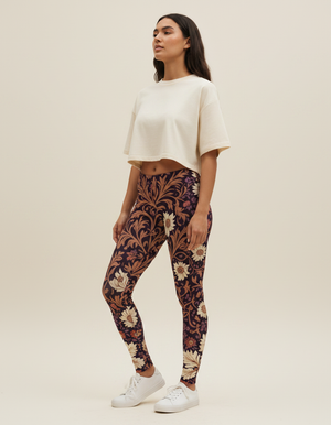 Coral Acanthus full-length leggings