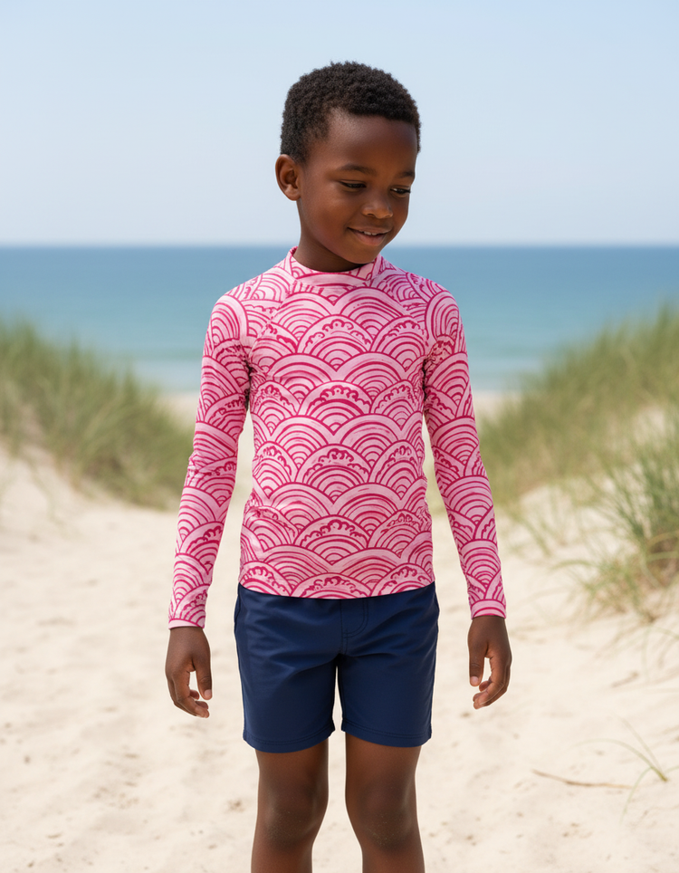 Girls Hot Pink Aoi girls rashguards