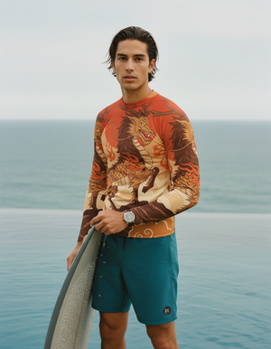 Men's Burnt Sienna Sora men's rashguards