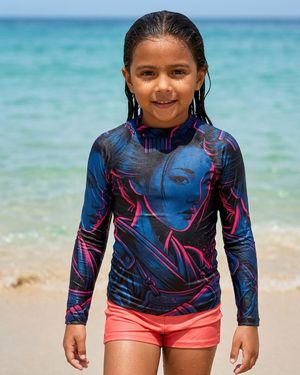 Girls Geisha Warrior girls youth rashguards