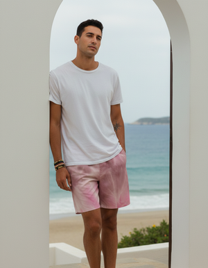 Millennial Pink Frost men's swim trunks