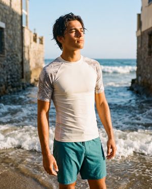 White Onyx Verdant Rash Guard Men's Rashguard — Lolekai