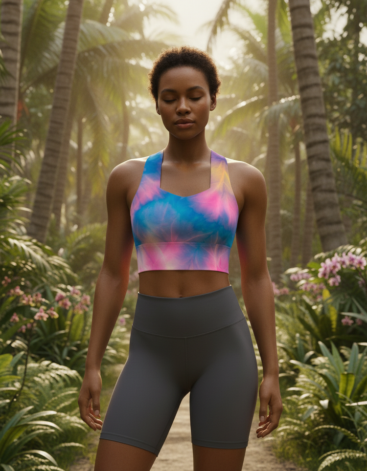 Chill Current Ice-dye Longline Sports Bra