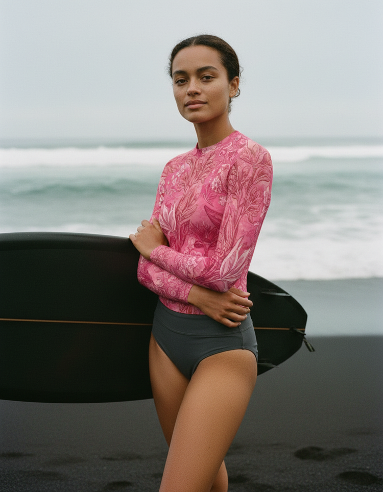Women's Botanical Illustration Rash Guard