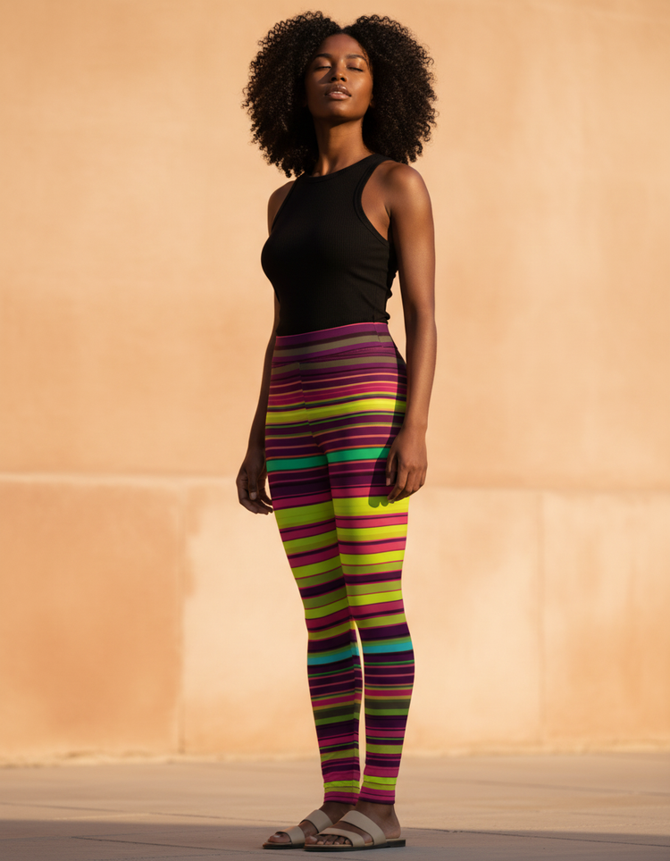 Women's Striped Leggings