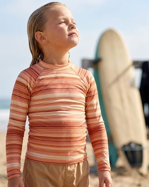 Kids Peach Eclipse Rash Guard Kids Rash Guard — Lolekai