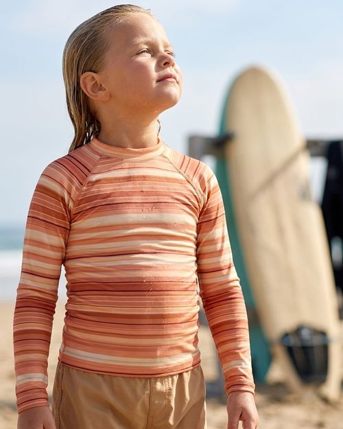 Kids Peach Eclipse Rash Guard Kids Rash Guard — Lolekai