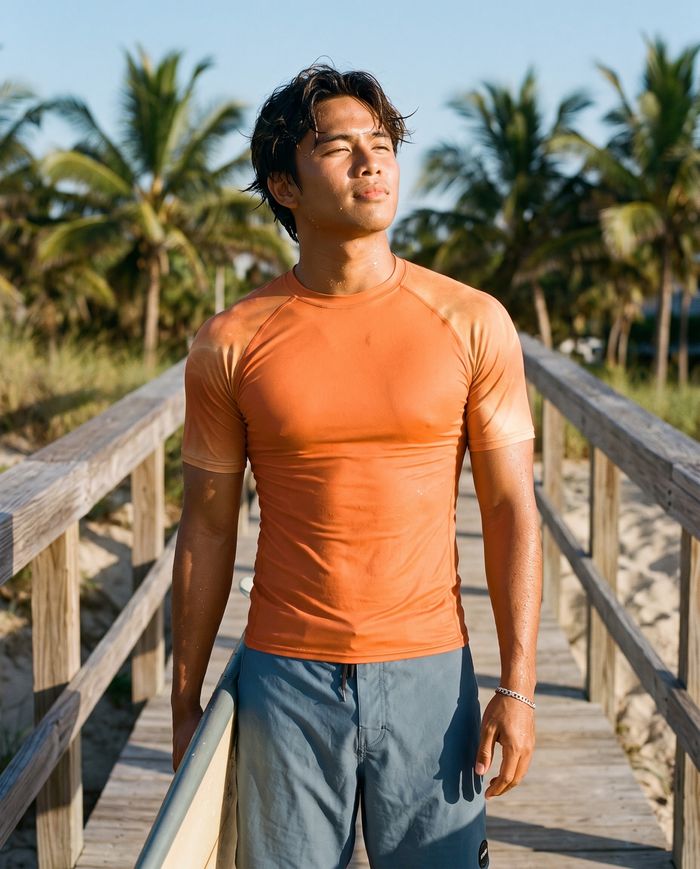 Rashguard — Men's Citrus Orange Frost