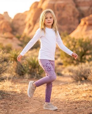 Burnished Lilac Flare girls leggings