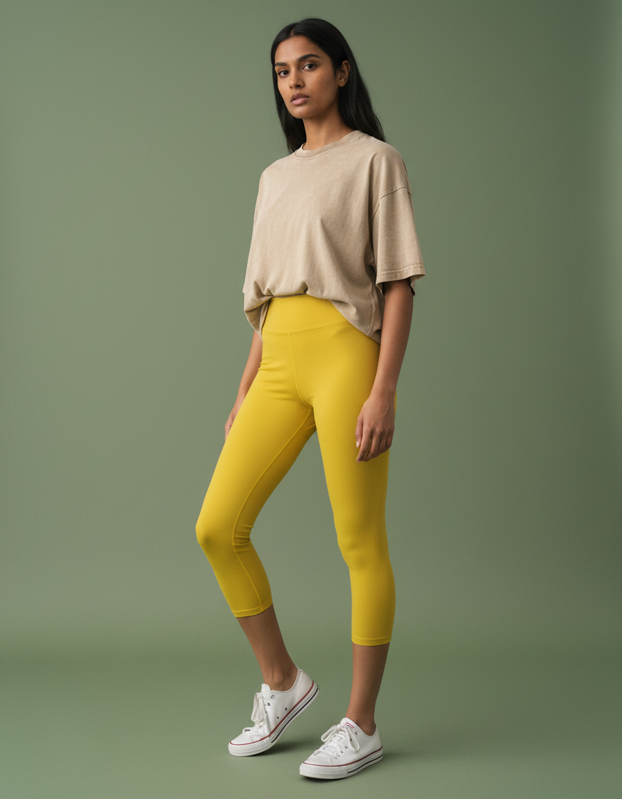 Capri-Yoga Leggings in Bauhaus Yellow