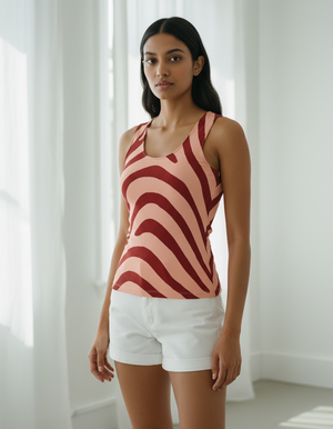 Women's Lava Falls Stripes women's tank tops