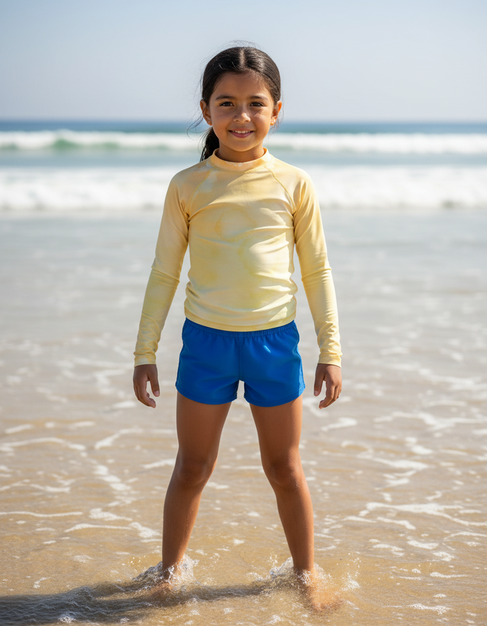 Rashguard — Kids Lemon Yellow Mosaic
