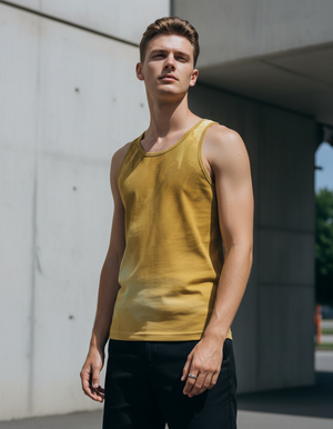 Men's Lemon Yellow Melt tank tops