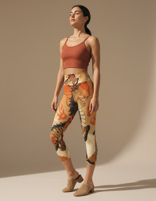 Kirin Rising capri yoga leggings