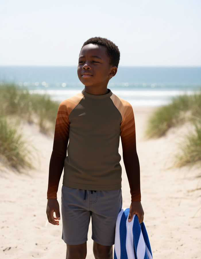 Rashguard — Kids Coffee Bean Ripple