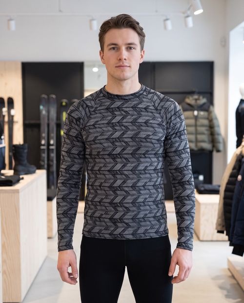 Glacier Herringbone Base Layer Top