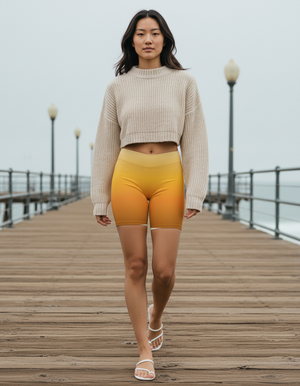 Yellow Celestia Short Shorts Short Shorts — Dripper