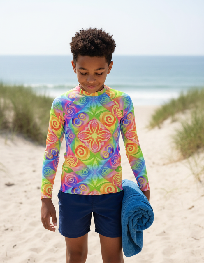 Rashguard — Youth Coral Prism