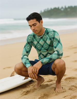 Men's Jelly Mint Horizon men's rashguards