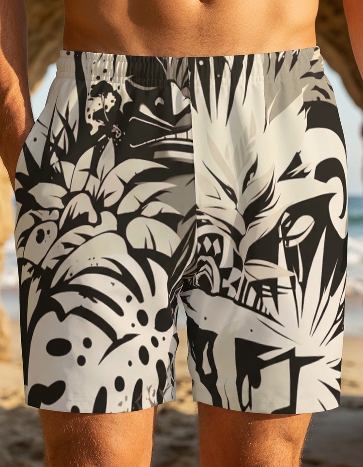 White Onyx Makani Poni men's swim trunks