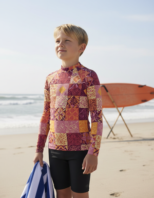 Kids Millennial Pink Pulse kids rashguards