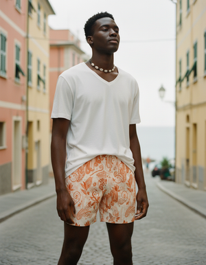 Citrus Orange Cita men's swim trunks