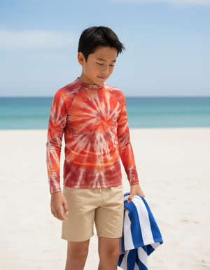 Fiery Red Nebula Youth Rash Guard bikini — Dripper