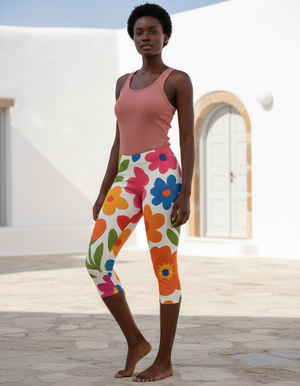 Floral Collection Capri Leggings capri leggings