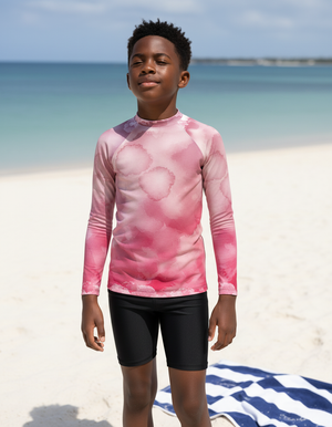 Amaranth Mosaic Youth Rash Guard bikini — Dripper